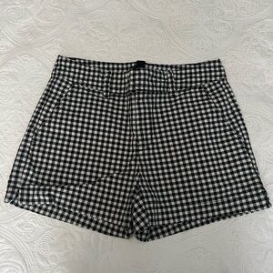 GAP Black and White Checkered Women Shorts
